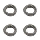 Kit 4 Mangueiras Saída Água 1,85M PVC Flexível Para Tanque Máquina De Lavar Ibirá Bocal Curvo 28mm