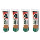 Kit 4 Massa Madeira Calafetar Correção Montana 220g Castanho