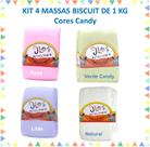 Kit 4 Massas De Biscuit Jl Artesanato 1 Kg Cores Candy Kit 4 Massas De Biscuit Jl Artesanato 1 Kg Cores Candy