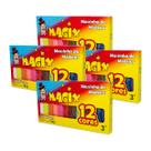 Kit 4 Massinha De Modelar 12 Cores Magix 180g Multicolor