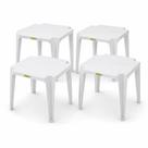 Kit 4 Mesa De Plástico Monobloco Perfeita Para Eventos Festas e Uso Comercial Área Interna e Externa 70x70 Topplast -