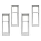 Kit 4 Mesas De Cabeceira Decorativa 60x20x20cm Quarto Sala Branco