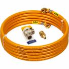 Kit 4 Metros 16mm Tubo Multicamadas PEX GÁS Amarelo + Registro 1/2
