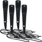 Kit 4 Microfones Dinâmico com Fio P10 Cabo 1 Metro para Karaokê e Caixa de Som Knup KP-M0001 Preto Kit 4 Microfones Dinâmico com Fio P10 Cabo 1 Metro para Karaokê e Caixa de Som Knup KP-M0001 Preto