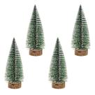 Kit 4 Mini Arvore de Natal Pinheiro de Mesa Nevada 20cm