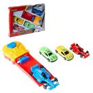 Kit 4 Mini Carrinhos Pista Brinquedo Com Lançador Power