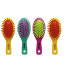 Kit 4 Mini Escovas de Cabelo Collors Escovinha de Bolsa Viagem Cores Sortidas Ricca