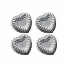 Kit 4 Mini Forminhas Ballerine Coração Jacque 9x4cm Gomada