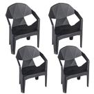 Kit 4 Mini Poltrona Cadeira Diamond Kids Plástico Resistente Moderno para Quarto e Jardim Brinquedoteca