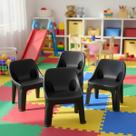 kit 4 Mini Poltrona Infantil Resist Plástica Resistente de Plástico Cadeirinha Criança até 80kg