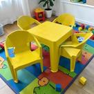 Kit 4 Mini Poltronas Cadeiras Diamond Plástica 1 Mesa Infantil Resistente de Plástico para Criança Kit 4 Mini Poltronas Cadeiras Diamond Plástica 1 Mesa Infantil Resistente de Plástico para Criança