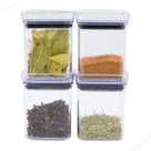 Kit 4 Mini Porta Tempero e Condimentos Hermético Empilhável 180ml Lumini Paramount
