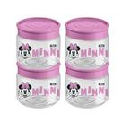 Kit 4 Mini Pote Multiuso Minnie Mouse 160ml Rosa BPA Free Licenciado Disney Kit 4 Mini Pote Multiuso Minnie Mouse 160ml Rosa BPA Free Licenciado Disney