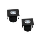 KIT 4 MINI SPOT Luminaria LED QUADRADA 1W 3000K PRETO MOVEIS BIVOLT KIAN