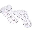 Kit 4 Mini Tapete Para Box Banheiro Antiderrapante Formato Pezinho Silicone Ventosa Banho