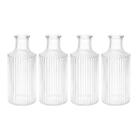 Kit 4 Mini Vaso Decorativo de Vidro 11 cm Transparente para Flores Decoração Casa Mesa