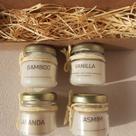 Kit 4 Mini Vela Aromática Lavanda Jasmim Vanilla Bamboo 40g