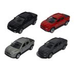 Kit 4 Miniaturas Fiat Toro de Metal pneus de borracha para colecionador escala 1/64