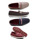 Kit 4 Mocassim Masculino Oxford Bico Redondo Macio Conforto
