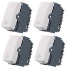 Kit 4 modulo interruptor pulsador campainha 10a-250v br b3 margirus Kit 4 modulo interruptor pulsador campainha 10a-250v br b3 margirus