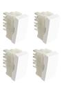 Kit 4 Modulo Interruptor Simples Branco Alumbra Inova Pro