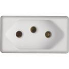 Kit 4 Modulo Tomada 2P+T Tramontina 10 A 250 V Branco