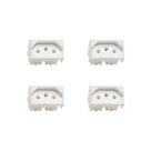 Kit 4 Modulos Tomada 20A BrancoLunare Up Brilhante substituto Decor e Prime Schneider