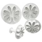 Kit 4 Molde Flor Cortador Bolo Artesanato