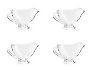 Kit 4 Molheiras de Cristal 180ml Seul Para Servir Azeite Caldas Coberturas Molhos