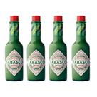 Kit 4 Molhos Pimenta Tabasco Green Suave 60 Ml Chili