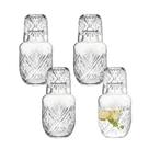 Kit 4 Moringa De Vidro 500ml Com Copo De 145ml Para Água Whisky