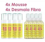 Kit 4 Mousse 4 Desmaia Fibra Finalizador Tranças Penteados