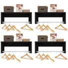 Kit 4 Nichos Cabideiros Suspensos Berlim Preto - Lumil Móveis Kit 4 Nichos Cabideiros Suspensos Berlim Preto - Lumil Móveis
