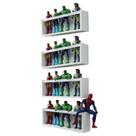 Kit 4 Nichos Para Guardar Bonecos Super heróis Prateleira De Brinquedos Quarto Criança 55cm