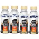 Kit 4 Nutren Protein 15g de Proteínas Sabor Baunilha Zero Lactose 260ml