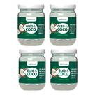 Kit 4 Óleo de Côco Virgem para Cabelo e Pele Rosto Tratamento Capilar Umectação 180g Soft Hair