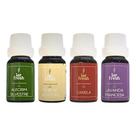 Kit 4 Óleo Essencial Aromas 100% Puro Lar Fresh