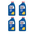 Kit 4 Óleo Motor Mobil Super 15W40 Semissintético 1 Litro