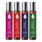 Kit 4 Óleos Essenciais Prontos para Pele Roll On 10ml Suave