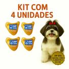 Kit 4 Orelhas Bovina Natural Dip Dog Petisco para Pets