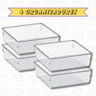 Kit 4 Organizador Acrilíco Modular 1 Porta Maquiagem Perfume Kit 4 Organizador Acrilíco Modular 1 Porta Maquiagem Perfume