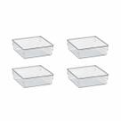 Kit 4 Organizador De Acrílico Maquiagem Divisórias Armários 16x16