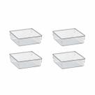 Kit 4 Organizador De Acrílico Maquiagem Divisórias Armários 16x16