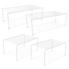 Kit 4 Organizador de Armário 32cm 42cm Cor Preto ou Branco Aramado Prateleira Suporte Aço Pratos Kit 4 Organizador de Armário 32cm 42cm Cor Preto ou Branco Aramado Prateleira Suporte Aço Pratos