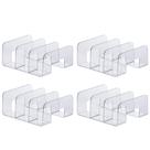 Kit 4 Organizador De Carteira Livro Multiuso 3 Divisórias