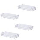 Kit 4 Organizador Diamond Transparente 30x15x5,2