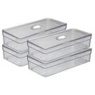 Kit 4 Organizador Multiuso Acrilico Ideal Geladeira Resistente