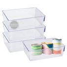 Kit 4 Organizador Multiuso Cristal Geladeira Verduras Alimentos