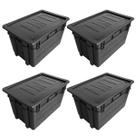 Kit 4 Organizador Multiuso Telada Reforçada 60L C/ tampa