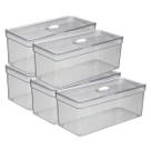 Kit 4 Organizadores 6,8l E Porta Ovos Capacidade 40 un Tampa